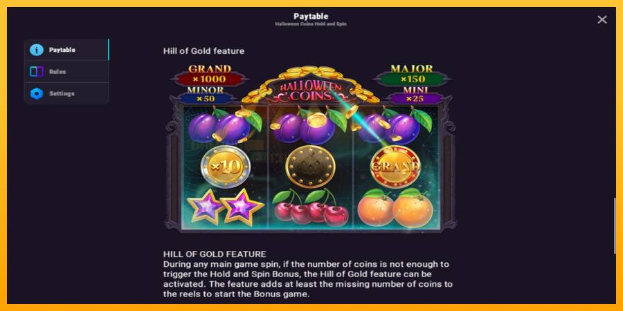 Halloween Coins Hold and Spin игрална машина за пари, снимка 5