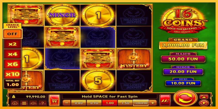 16 Coins Grand Gold Edition Halloween Jackpots игрална машина за пари, снимка 3