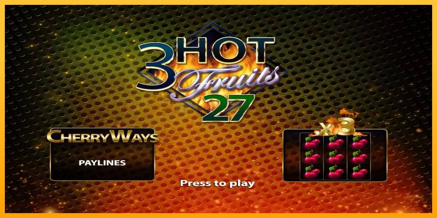 3 Hot Fruits 27 игрална машина за пари, снимка 1