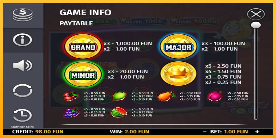 Crazy Rich Coins игрална машина за пари, снимка 4