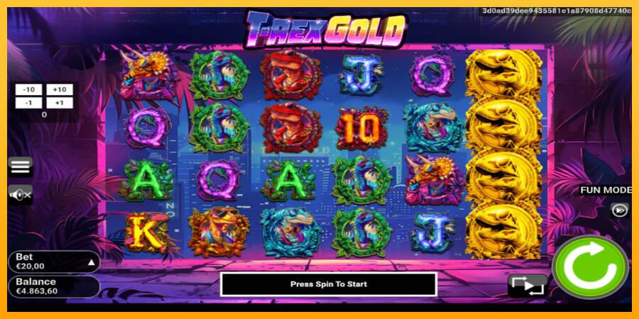 T-Rex Gold игрална машина за пари, снимка 1