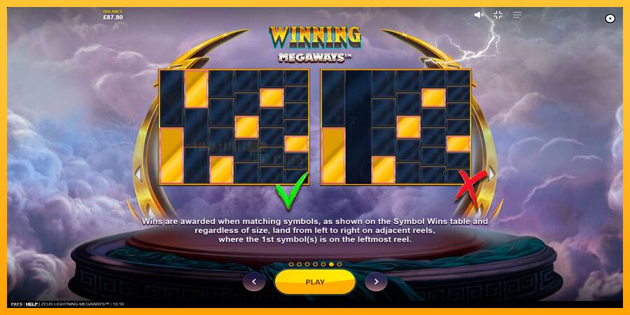 Zeus Lightning Megaways игрална машина за пари, снимка 7