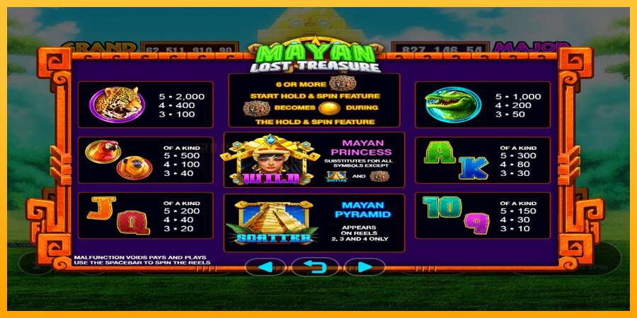 Mayan Lost Treasure игрална машина за пари, снимка 4