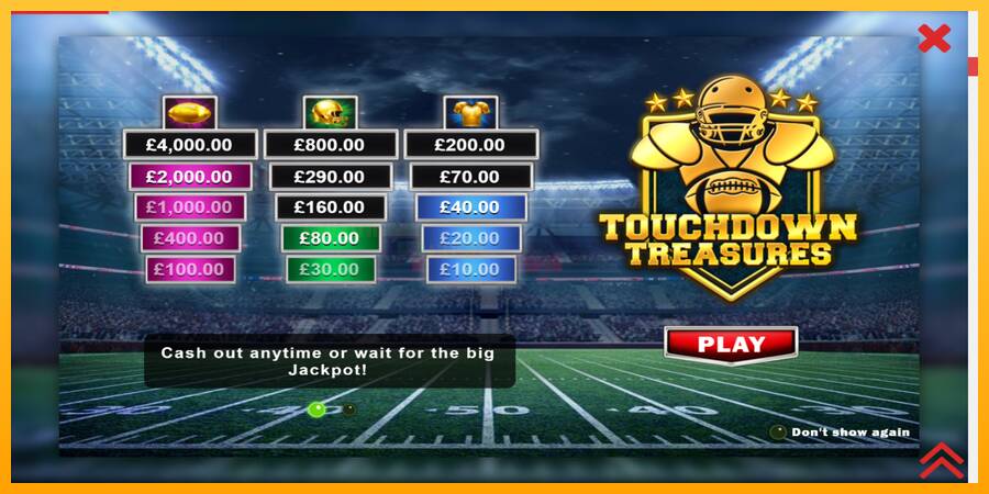 Touchdown Treasures игрална машина за пари, снимка 1