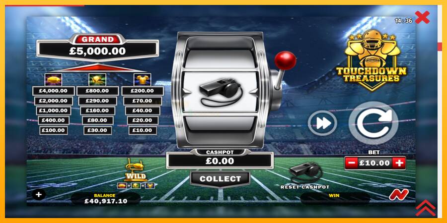 Touchdown Treasures игрална машина за пари, снимка 2