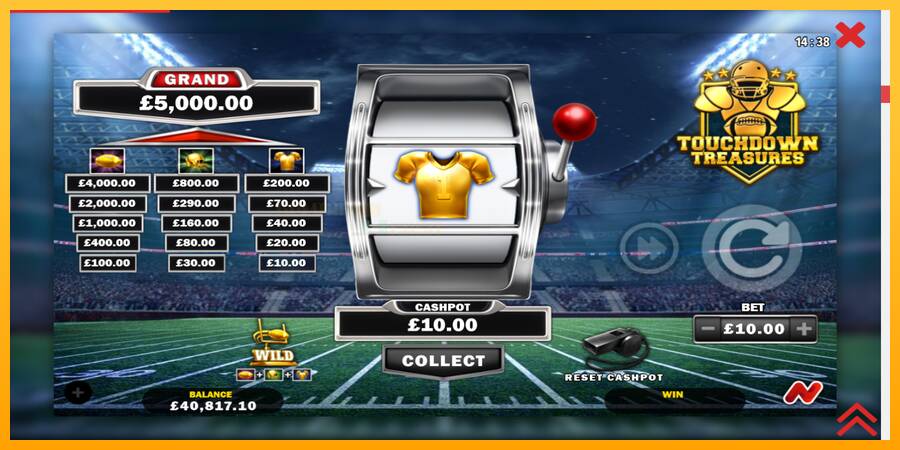 Touchdown Treasures игрална машина за пари, снимка 3