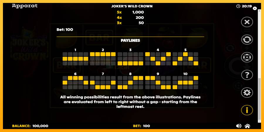 Jokers Wild Crown Diamond Treasures игрална машина за пари, снимка 7