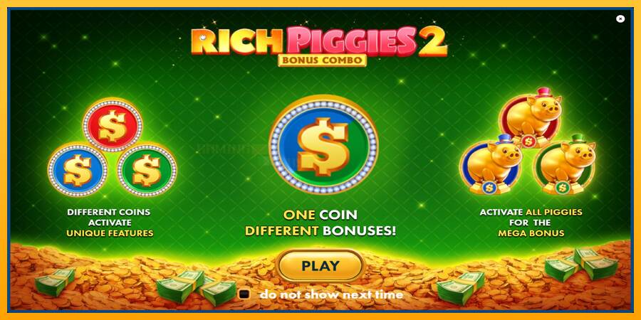 Rich Piggies 2: Bonus Combo игрална машина за пари, снимка 1