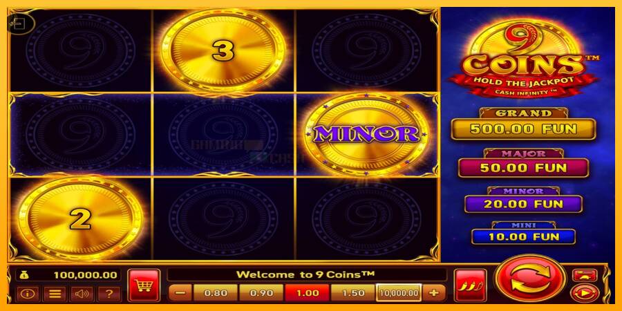 9 Coins игрална машина за пари, снимка 1