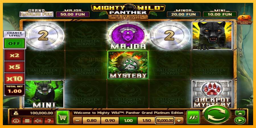 Mighty Wild: Panther Grand Platinum Edition Halloween Jackpots игрална машина за пари, снимка 1