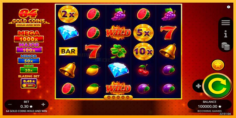 64 Gold Coins Hold and Win игрална машина за пари, снимка 1