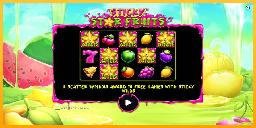 Sticky Star Fruits игрална машина за пари, снимка 1