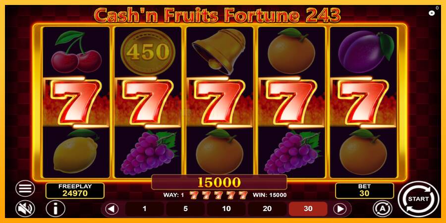 Cashn Fruits Fortune 243 игрална машина за пари, снимка 4