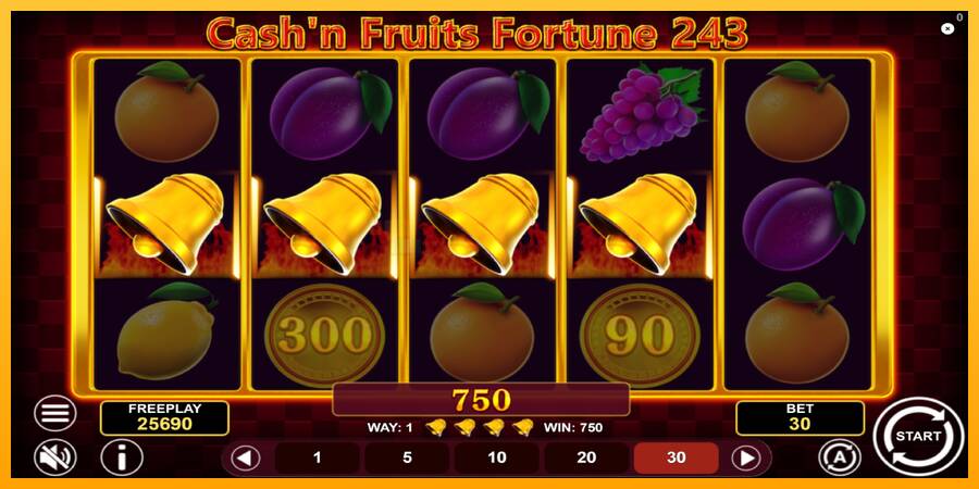 Cashn Fruits Fortune 243 игрална машина за пари, снимка 5