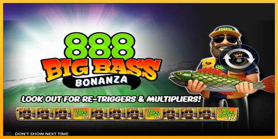 888 Big Bass Bonanza игрална машина за пари, снимка 1