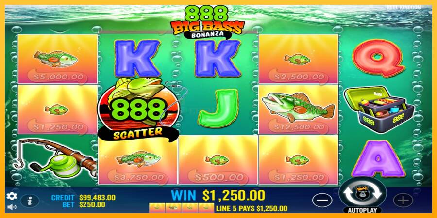 888 Big Bass Bonanza игрална машина за пари, снимка 3