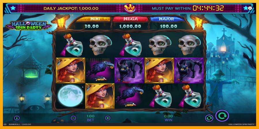 Halloween Spin Party игрална машина за пари, снимка 3