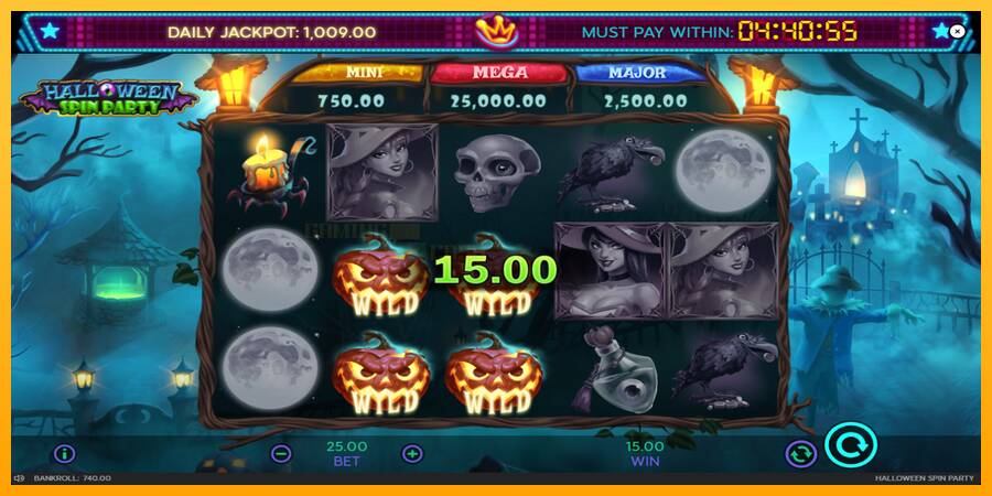 Halloween Spin Party игрална машина за пари, снимка 5