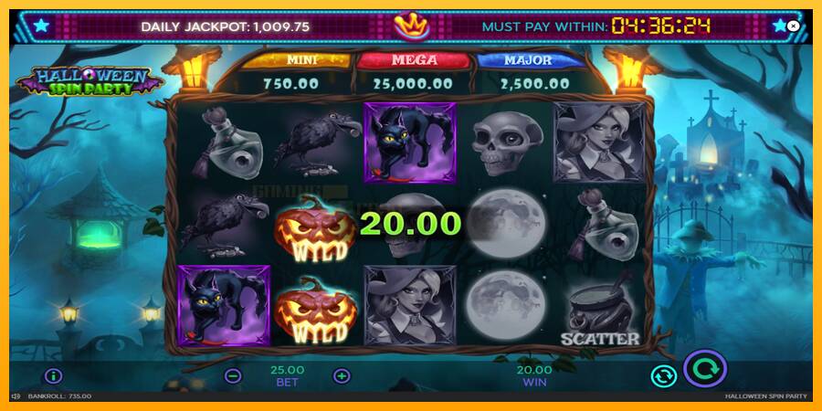 Halloween Spin Party игрална машина за пари, снимка 6