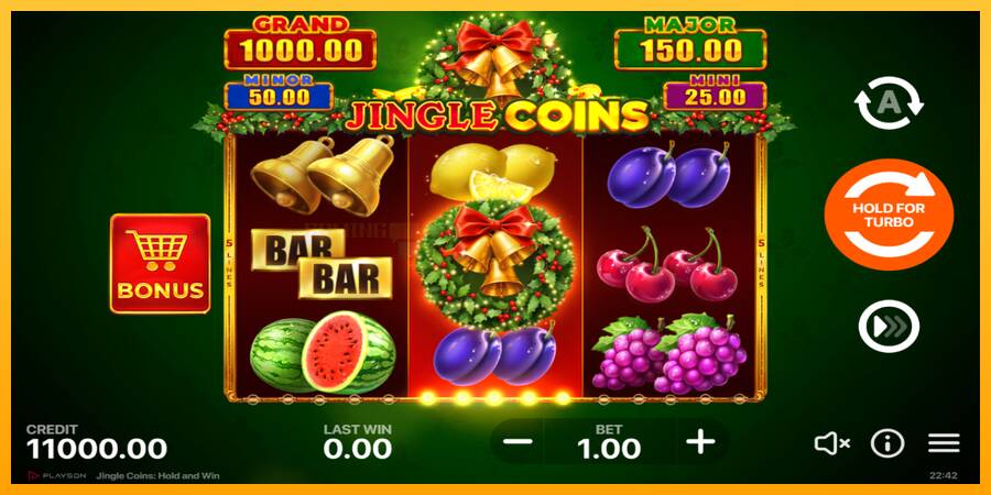 Jingle Coins игрална машина за пари, снимка 2