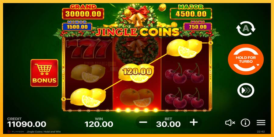 Jingle Coins игрална машина за пари, снимка 3