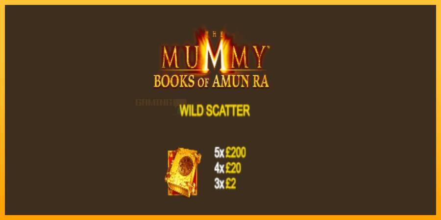 The Mummy Books of Amun Ra игрална машина за пари, снимка 5