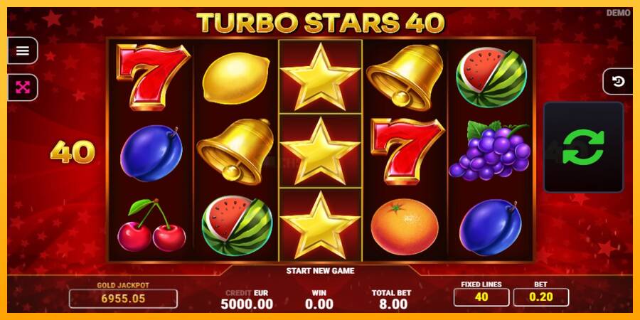 Turbo Stars 40 игрална машина за пари, снимка 1