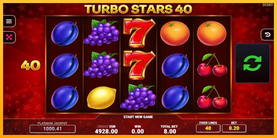 Turbo Stars 40 игрална машина за пари, снимка 2