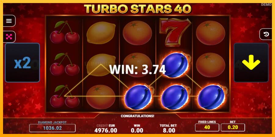 Turbo Stars 40 игрална машина за пари, снимка 3