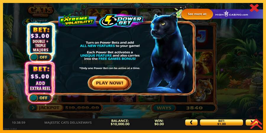 Majestic Cats DeluxeWays игрална машина за пари, снимка 2