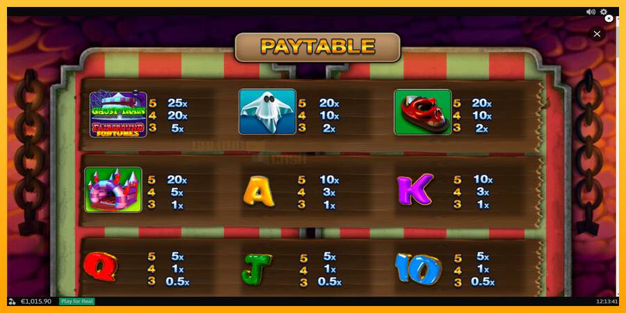 Fairground Fortunes Ghost Train игрална машина за пари, снимка 7