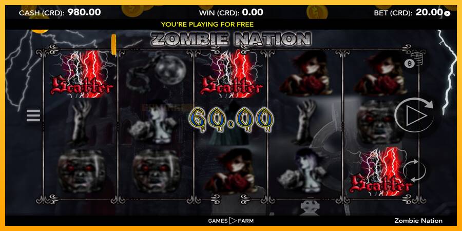 Zombie Nation игрална машина за пари, снимка 2