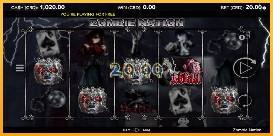 Zombie Nation игрална машина за пари, снимка 3