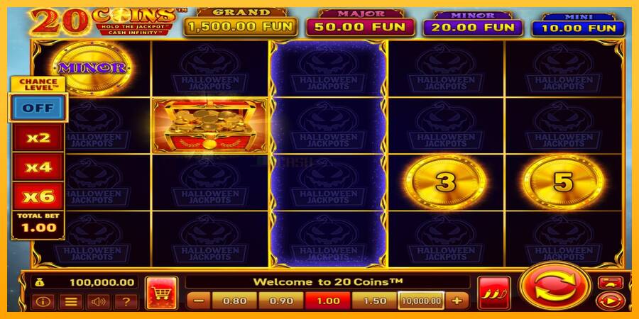 20 Coins Halloween Jackpots игрална машина за пари, снимка 1