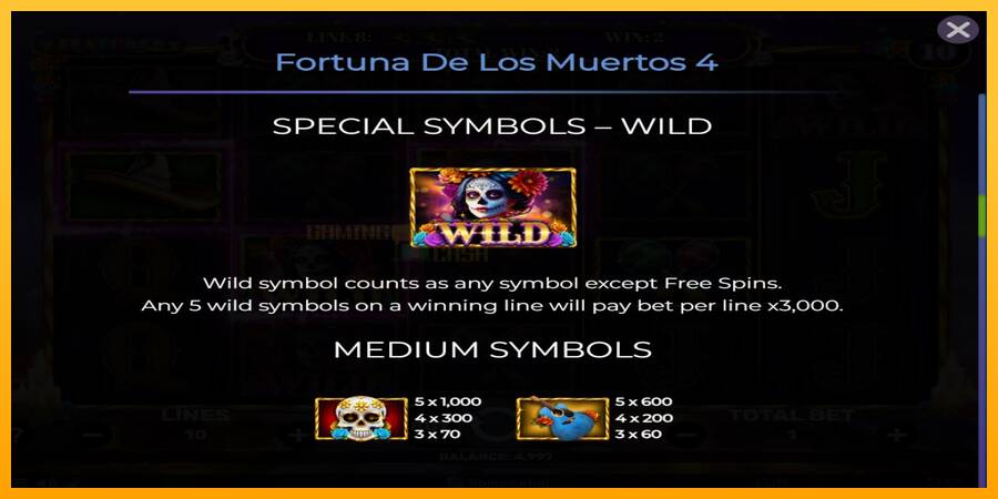 Fortuna De Los Muertos 4 игрална машина за пари, снимка 6