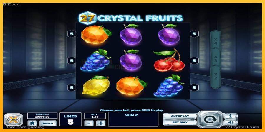 27 Crystal Fruits игрална машина за пари, снимка 2