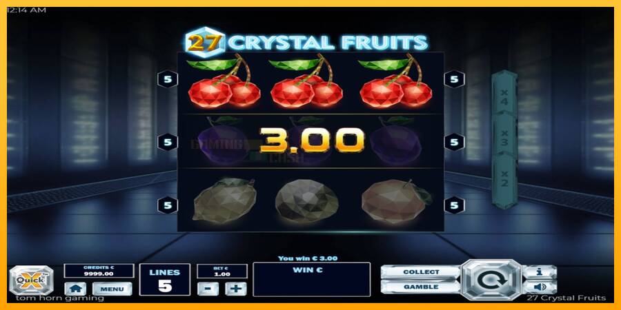 27 Crystal Fruits игрална машина за пари, снимка 3