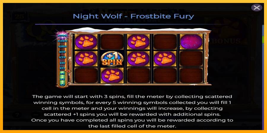 Night Wolf - Frostbite Fury игрална машина за пари, снимка 5