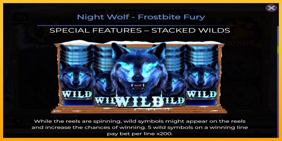 Night Wolf - Frostbite Fury игрална машина за пари, снимка 6