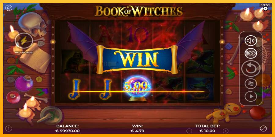 Book of Witches игрална машина за пари, снимка 3