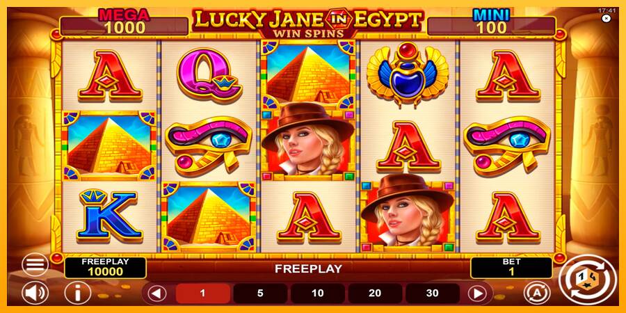 Lucky Jane in Egypt Win Spins игрална машина за пари, снимка 1