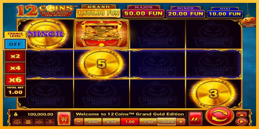 12 Coins Grand Gold Edition Halloween Jackpots игрална машина за пари, снимка 1