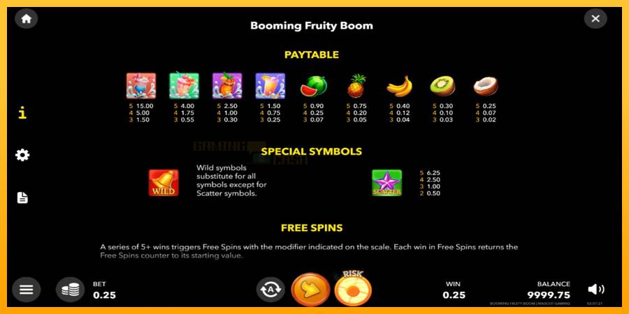 Booming Fruity Boom игрална машина за пари, снимка 5