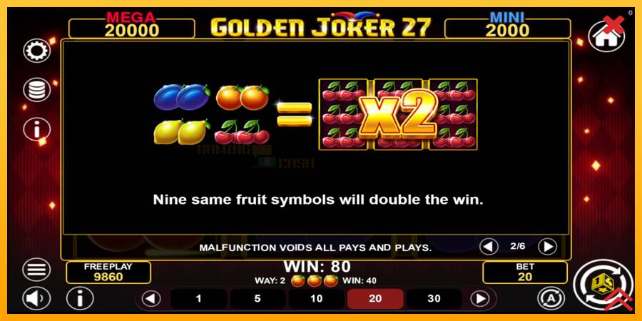 Golden Joker 27 Hold & Win игрална машина за пари, снимка 6