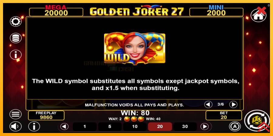 Golden Joker 27 Hold & Win игрална машина за пари, снимка 7