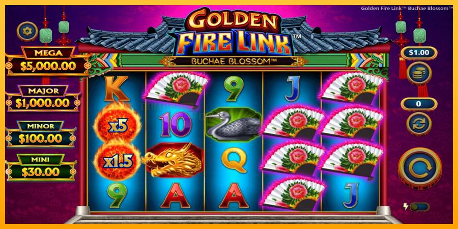 Golden Fire Link Buchae Blossom игрална машина за пари, снимка 2