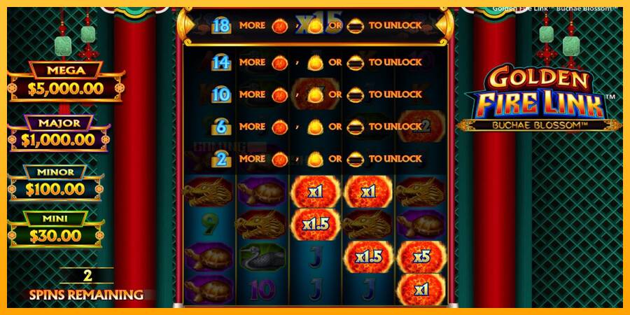 Golden Fire Link Buchae Blossom игрална машина за пари, снимка 3