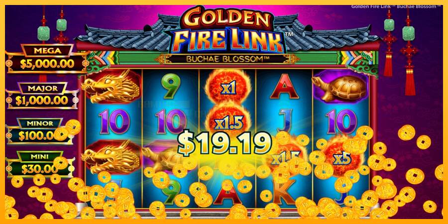 Golden Fire Link Buchae Blossom игрална машина за пари, снимка 4