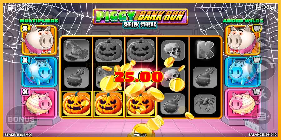 Piggy Bank Run - Shriek Streak игрална машина за пари, снимка 2