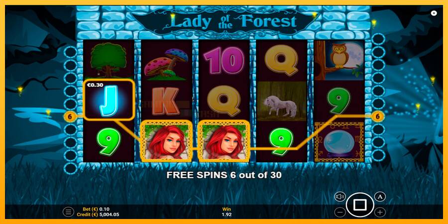 Lady of the Forest игрална машина за пари, снимка 4